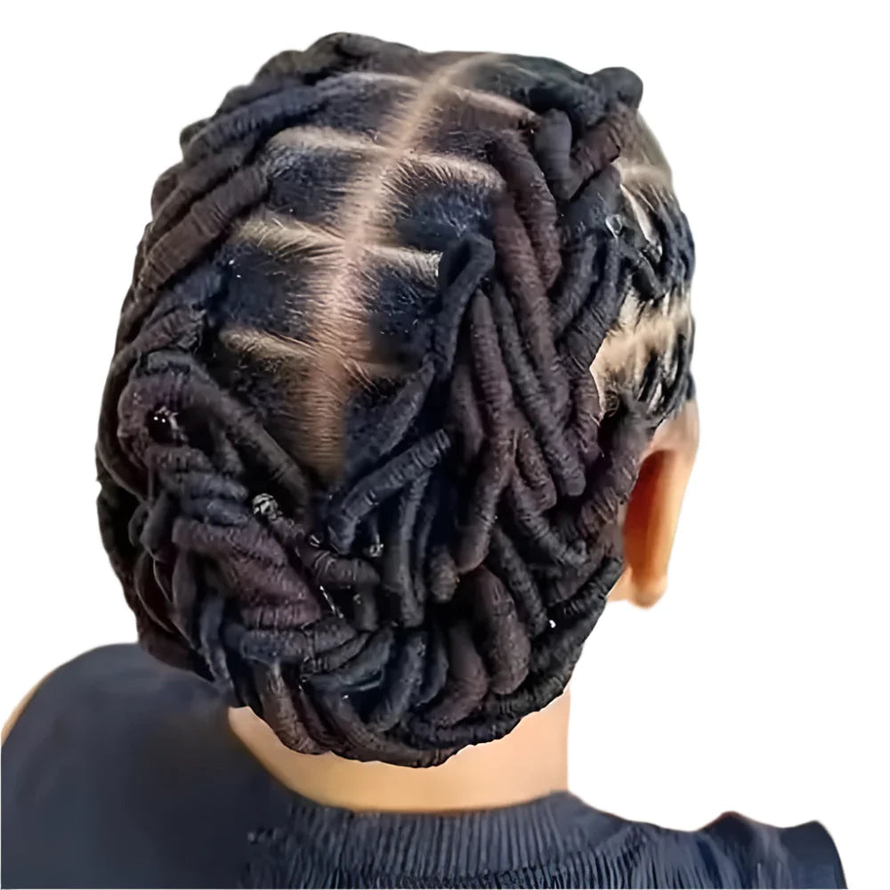 Perruque Lace Front Invisible Tressée sans Nœuds | Tresses au Crochet | Dentelle Transparente | Femmes Noires