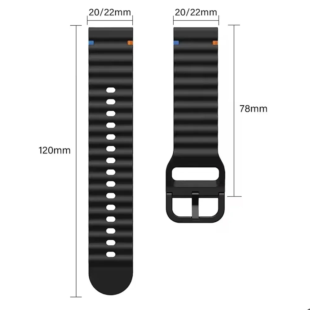 Motorola Moto Smartwatch Silicone Watch Band - Wave Suture Sports Strap