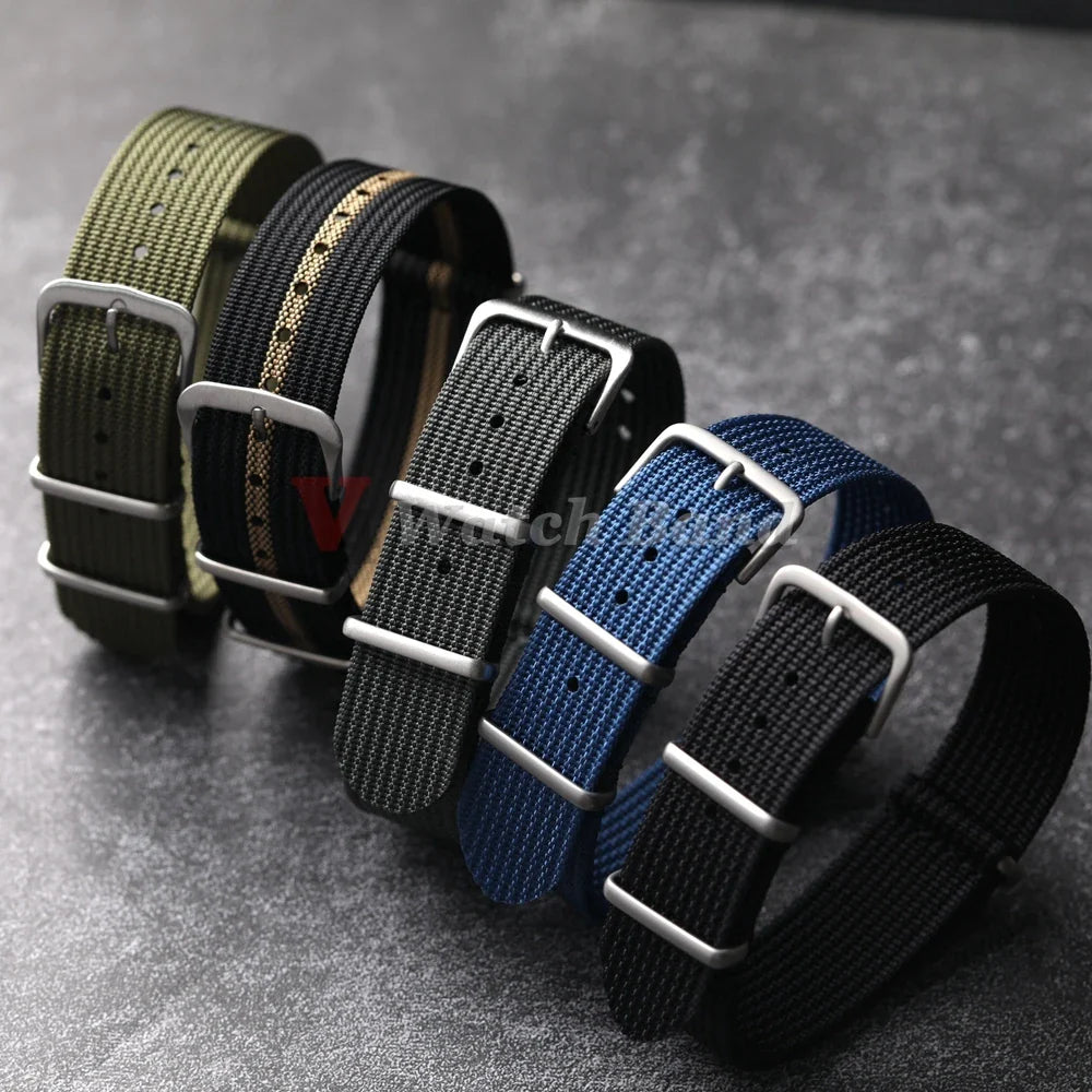 OnePlus Nylon Watch Band, Ribbed Fabric Strap, Pin Buckle, Unisex