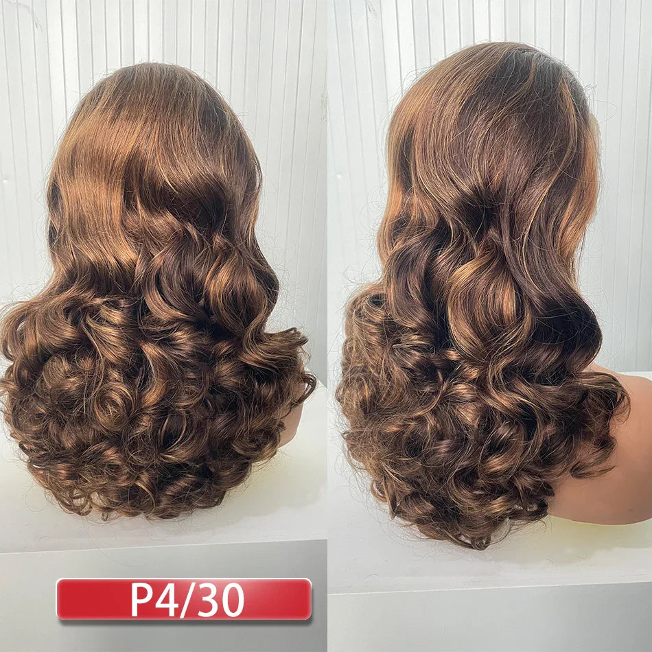 100 % Cheveux Humains | Mèches | Ombré | Double Tissé | Brésilien | Remy | Ondulations Serrées | Full Fumi | Tissage Ondulé | Perruques en Dentelle Cheveux Ondulés
