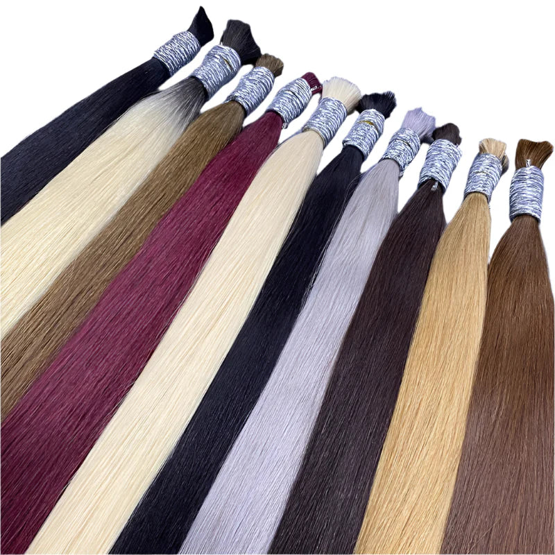 Mèche de cheveux humains 613 | Sans trame | Cheveux brésiliens Remy | Blond miel | Pour tressage et extensions