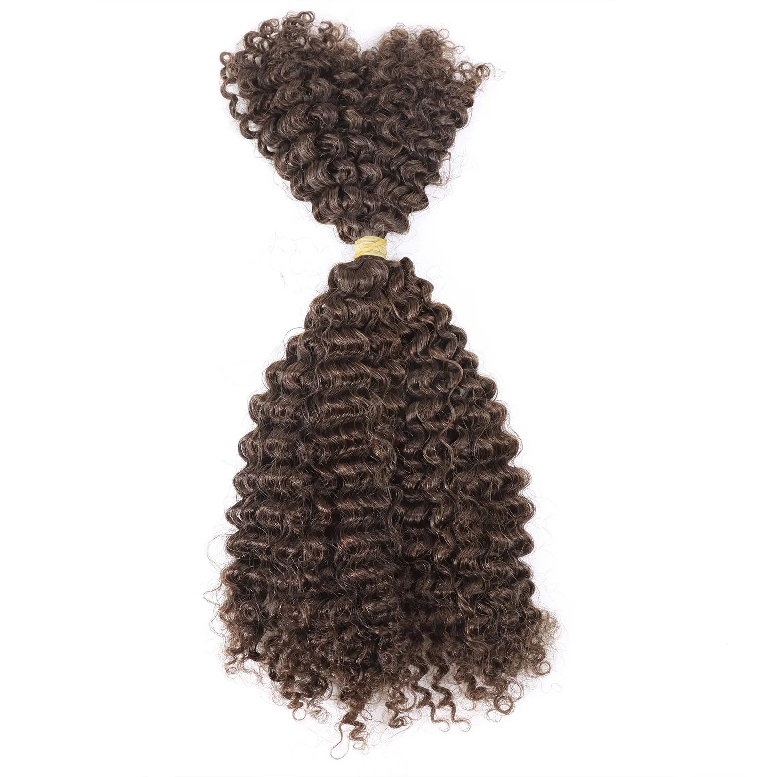 Extensions de Cheveux Humains Frisés Kinky Ombré Blond Miel | 50g Cheveux Péruviens en Vrac au Crochet (Sans Tissage, Double Drawn)