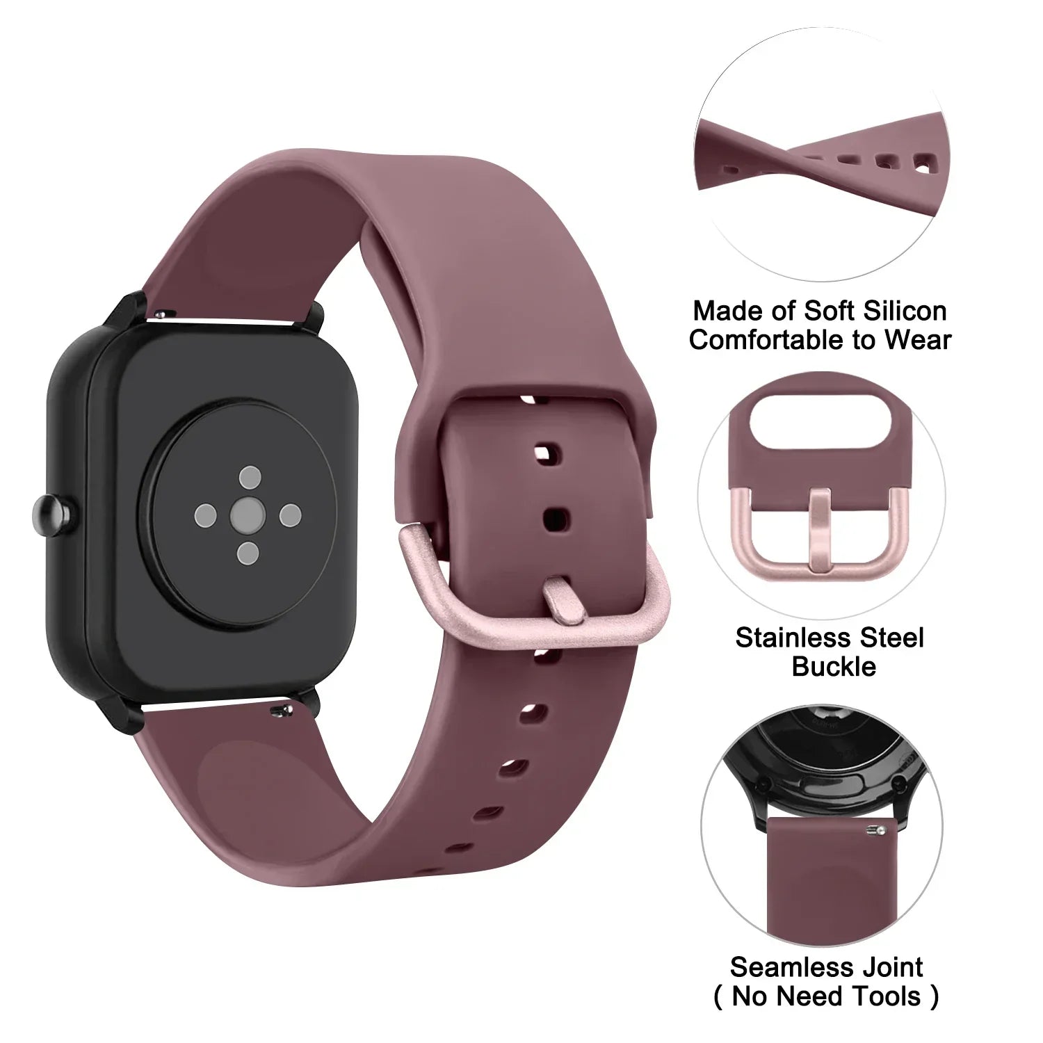 Polar Silicone Watch Band For Smartwatch - Flexible Sport Strap