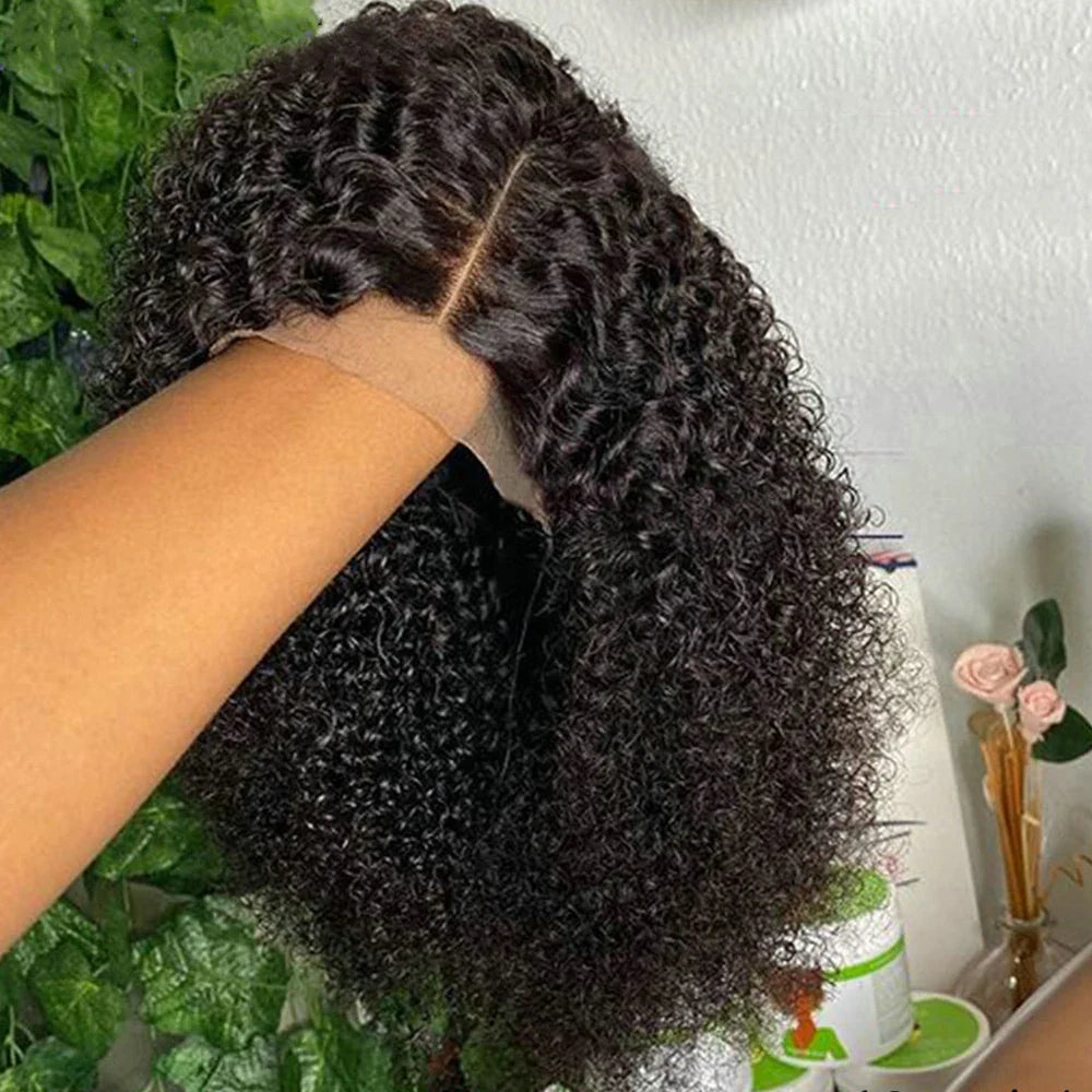 Perruque Bob Bouclée Crépue 12A | Perruque Frontale en Dentelle 13x4 Sans Colle | Cheveux Brésiliens Remy