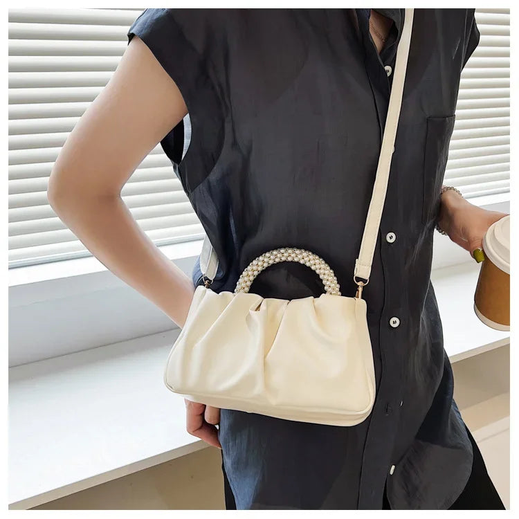 Sac Nuage pour Femme | Nouveau Sac Bandoulière & Sac à Bandoulière en Cuir PU Souple et Uni (Simple & Élégant)