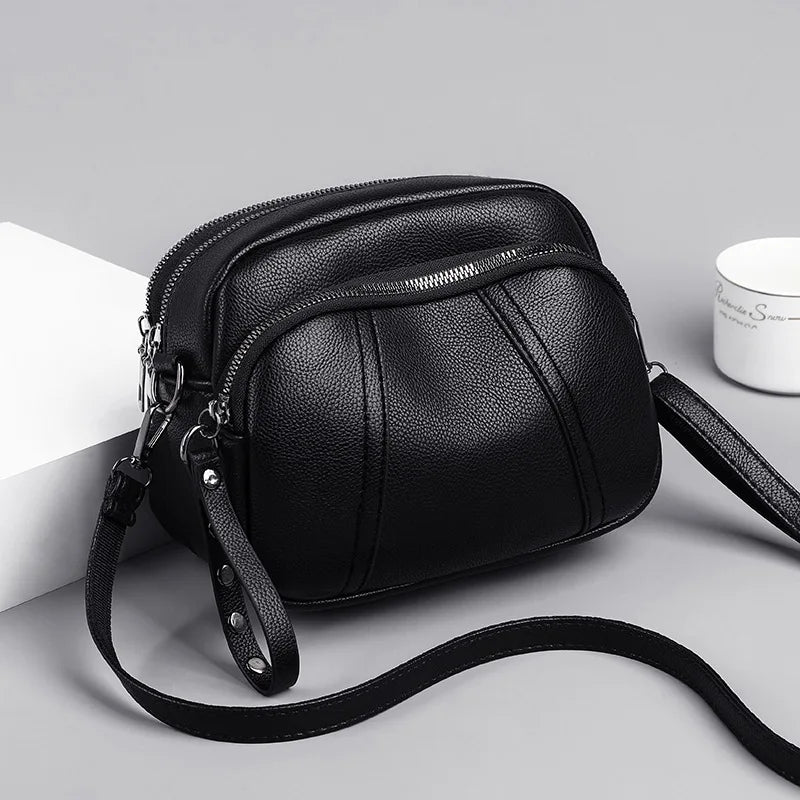 Sac bandoulière décontracté en cuir PU pour femme | Sac à main en coquillage (Petit sac messager à bandoulière de luxe pour femme)