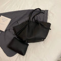 Luxury Designer 2-in-1 Shopper Tote Set | Branded Soft PU Leather Shoulder Handbag for Women (Big Capacity)