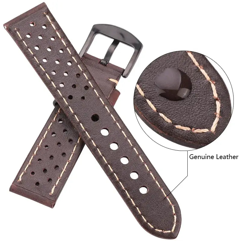 Suunto Leather Band - Breathable, Versatile, Stylish Design