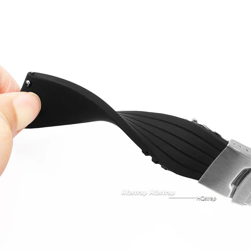 Motorola Moto Silicone Rubber Watch Band Quick Release Strap Black Brown