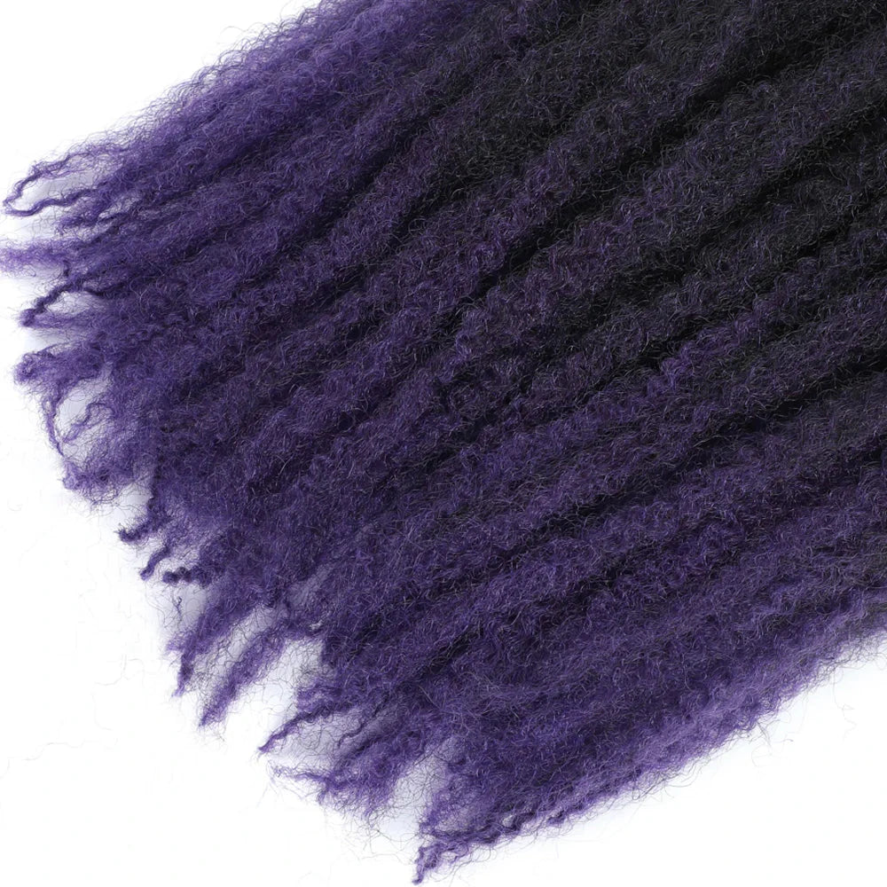 Cheveux à tresser Marley Twist 18" | Tresses au crochet | Extensions de cheveux crépus Afro Twist | Couleurs Ombré | 30 mèches/paquet