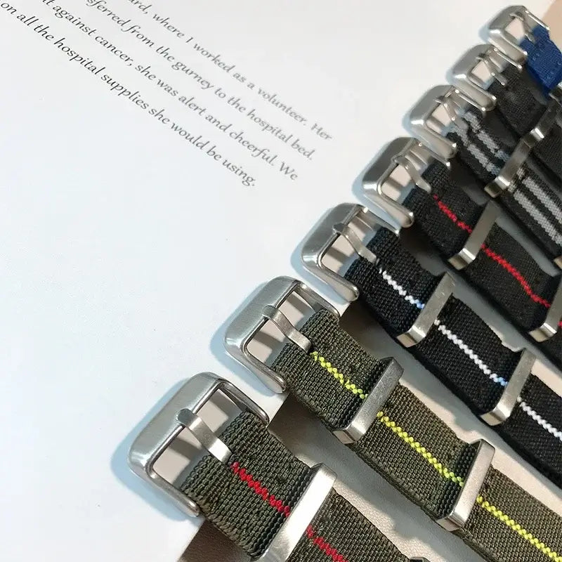 Amazfit Bands Nylon Military Parachute Style Watch Strap Blue Red