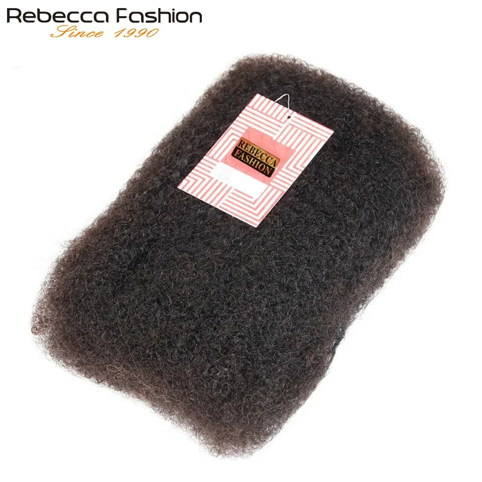 Cheveux brésiliens Remy afro crépus en vrac | 50g/paquet | Extensions de dreadlocks et tresses | Aspect naturel