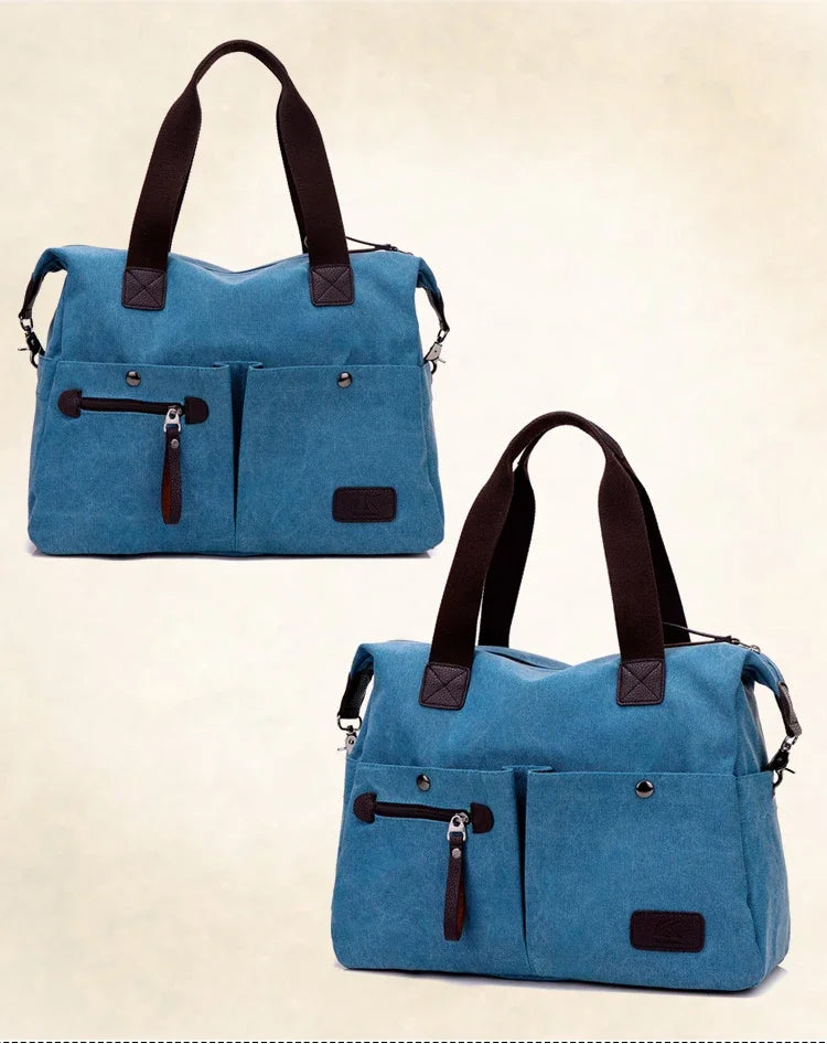 Nouveauté Sac bandoulière vintage en toile pour femme | Grand cabas décontracté et sac à bandoulière pour femme (Sac de voyage)