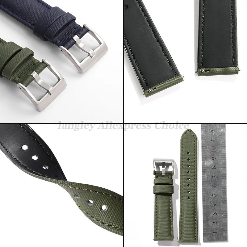 Polar Quick Release Watch Bands - Canvas Leather Strap, Unisex