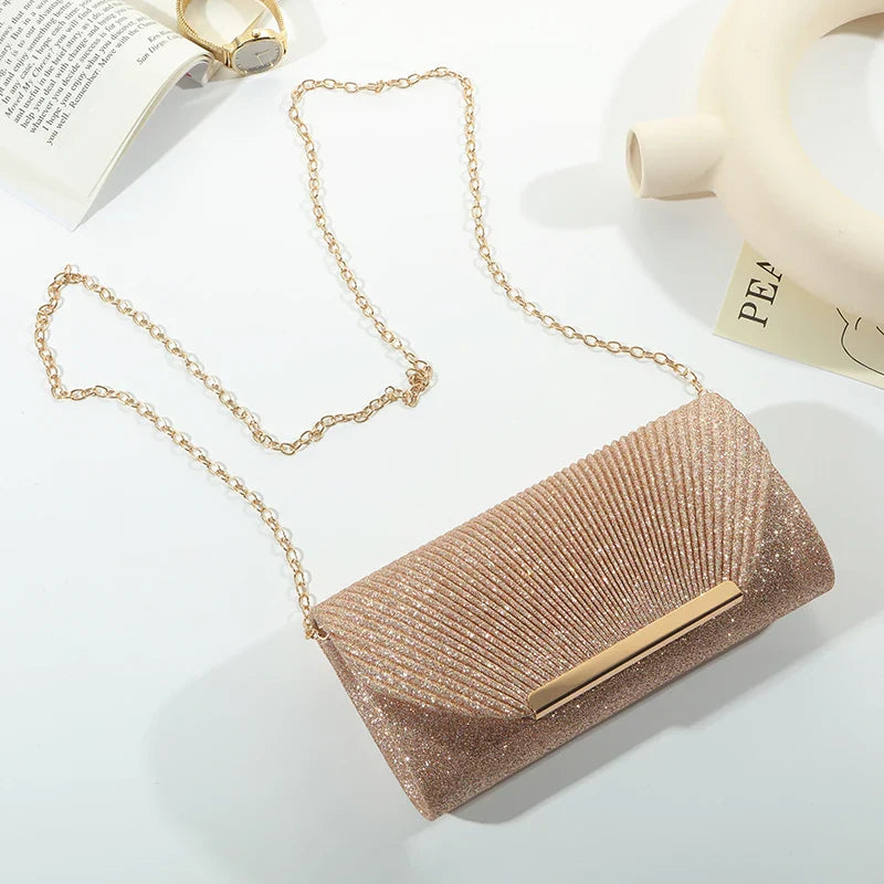 Pochette élégante et tendance | Sac de soirée à chaîne très tendance et sac à main de mariée ou de demoiselle d'honneur (prix d'usine)