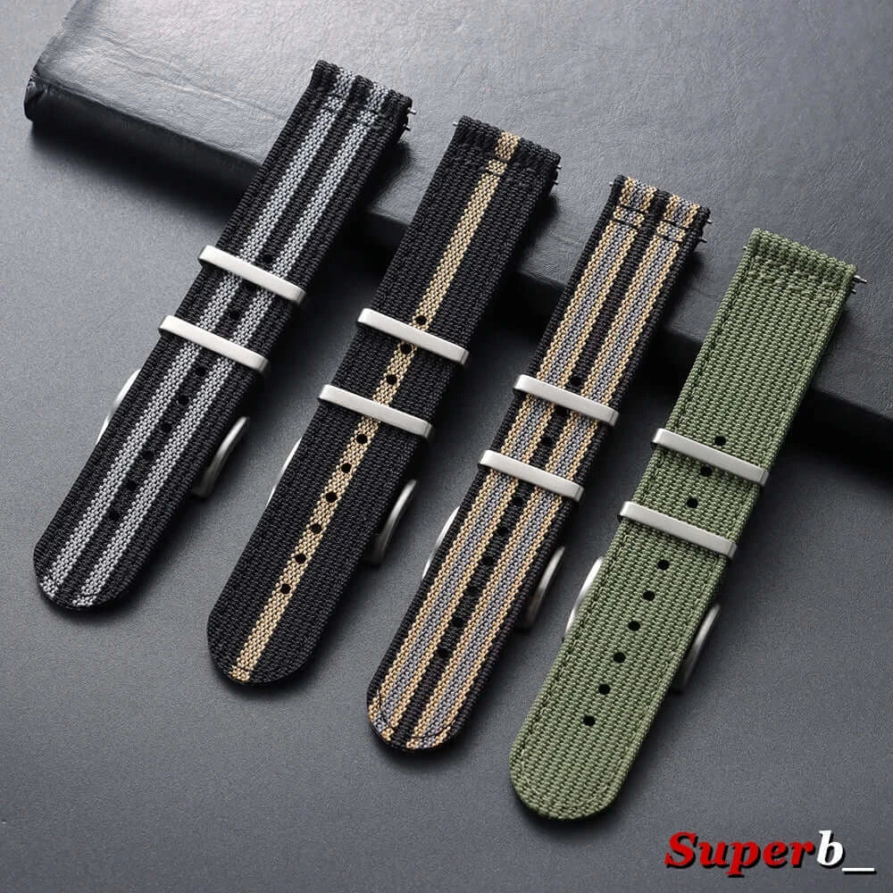 Amazfit Nylon Ribbed Watch Band Quick Release Sport Strap For Smartwatch
