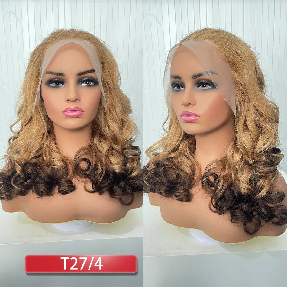 100 % Cheveux Humains | Mèches | Ombré | Double Tissé | Brésilien | Remy | Ondulations Serrées | Full Fumi | Tissage Ondulé | Perruques en Dentelle Cheveux Ondulés
