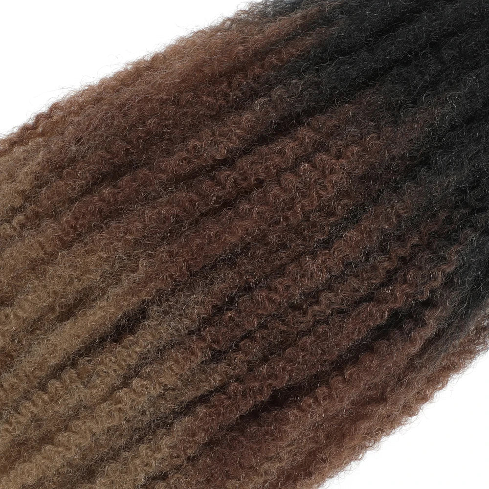 Cheveux à tresser Marley Twist 18" | Tresses au crochet | Extensions de cheveux crépus Afro Twist | Couleurs Ombré | 30 mèches/paquet