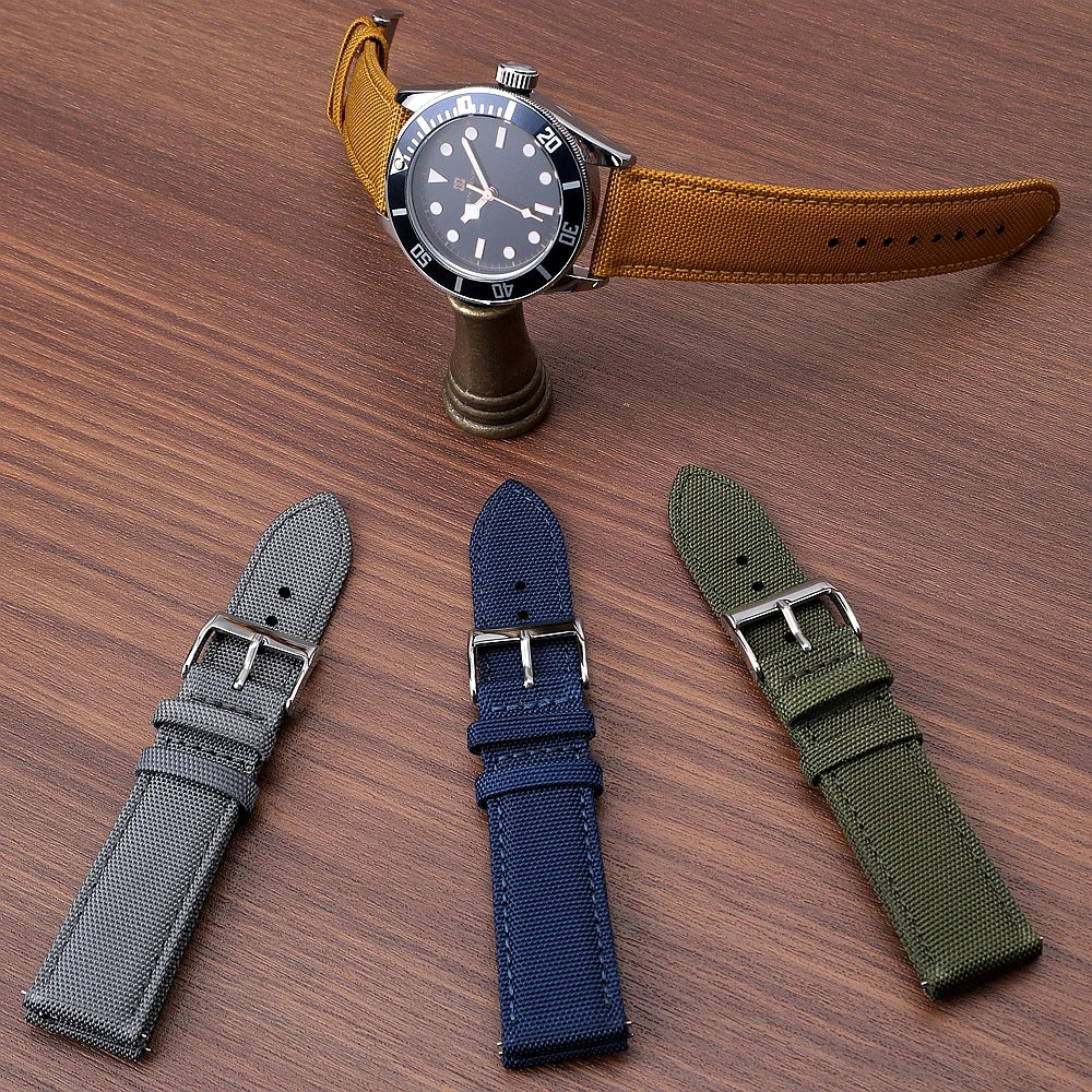 Polar Nylon Sailcloth Watch Strap Quick Release - Waterproof Unisex Band