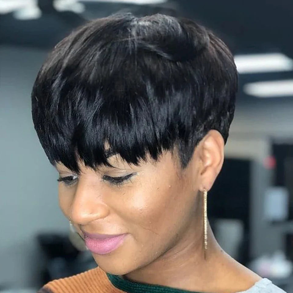 Perruque Lace Front Kinky Straight 13x4 | Sans colle | Cheveux Vierges Brésiliens | Pré-épilée avec Baby Hair