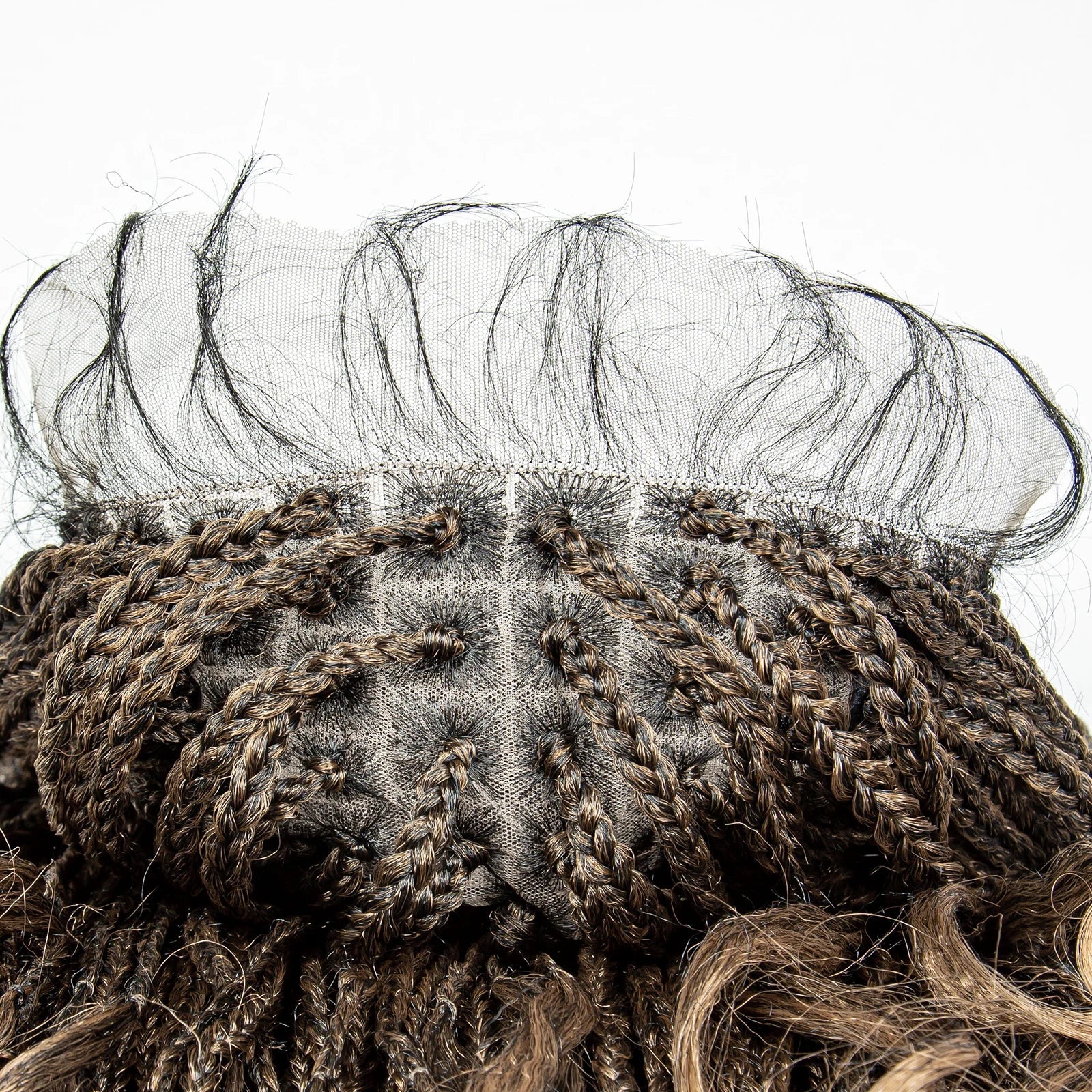 Perrue tressée Water Wave 36" | Dentelle frontale | Cheveux de bébé | Longues tresses