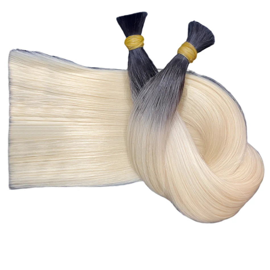 Mèche de cheveux humains 613 | Sans trame | Cheveux brésiliens Remy | Blond miel | Pour tressage et extensions