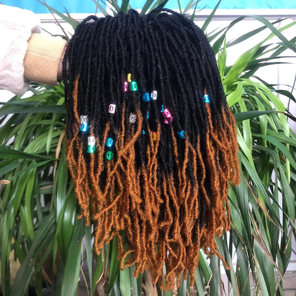 Perruque de dreadlocks ombrées de 25 cm | Sister Locs | Tresses au crochet Faux Locs | Cheveux synthétiques torsadés