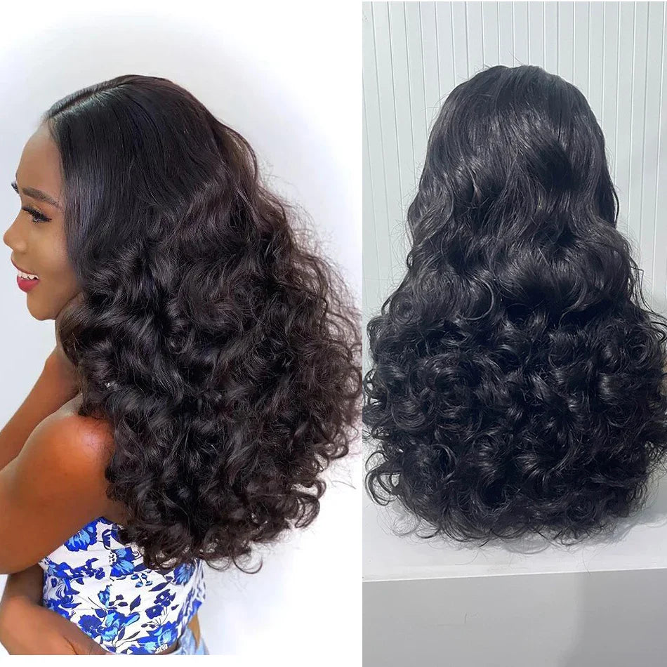 100 % Cheveux Humains | Mèches | Ombré | Double Tissé | Brésilien | Remy | Ondulations Serrées | Full Fumi | Tissage Ondulé | Perruques en Dentelle Cheveux Ondulés