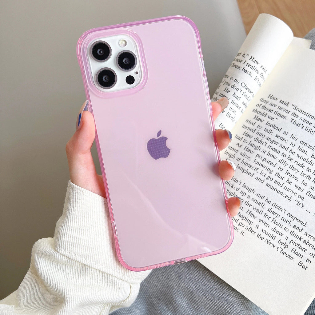 Coque iPhone Couleur Bonbon Transparente