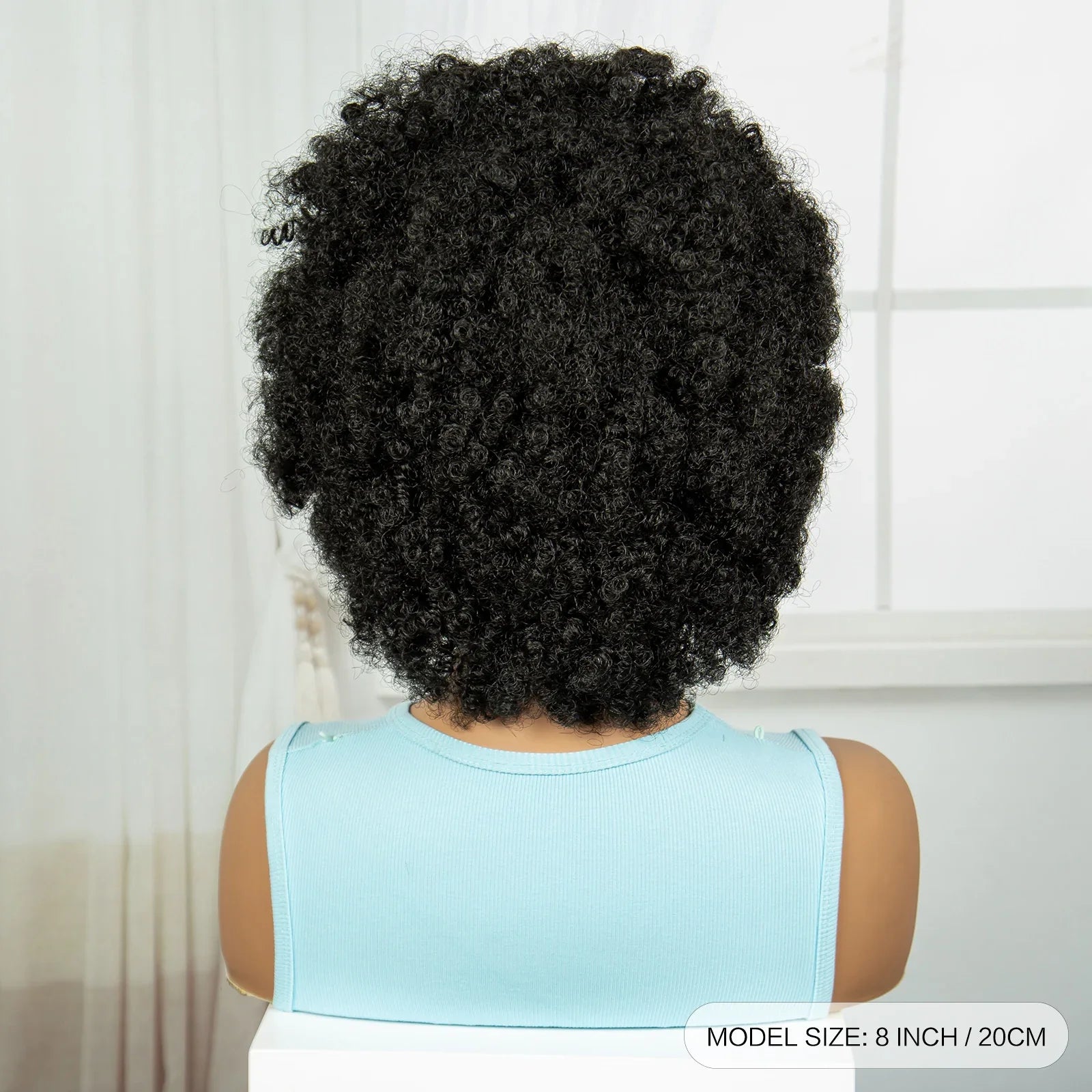 Perruque Afro Kinky Curly Tresses Collées Cornrows | Full Lace Transparente | Baby Hair
