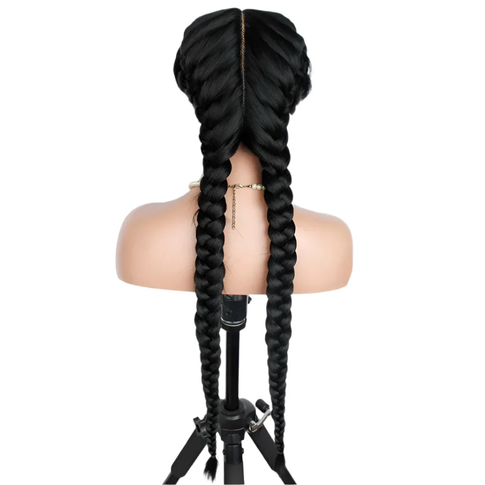 2 Braid Braided Wig | Senegalese Twists | Lace Front | Long Braids | Synthetic Hair | Black Women