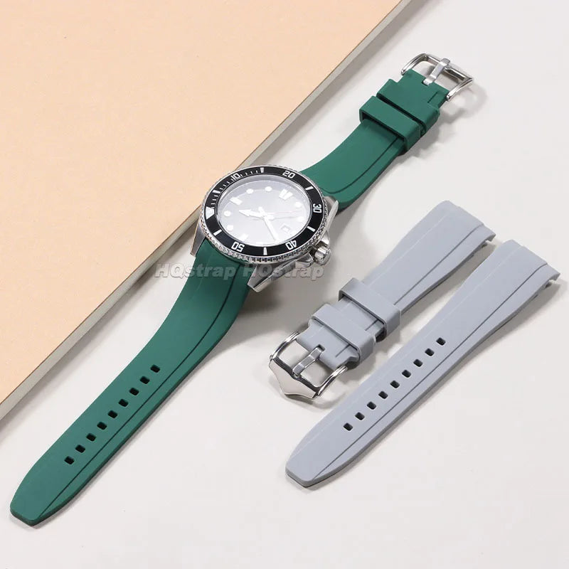 OnePlus Smartwatch Silicone Watch Band Curved End Rubber Strap Bracelet