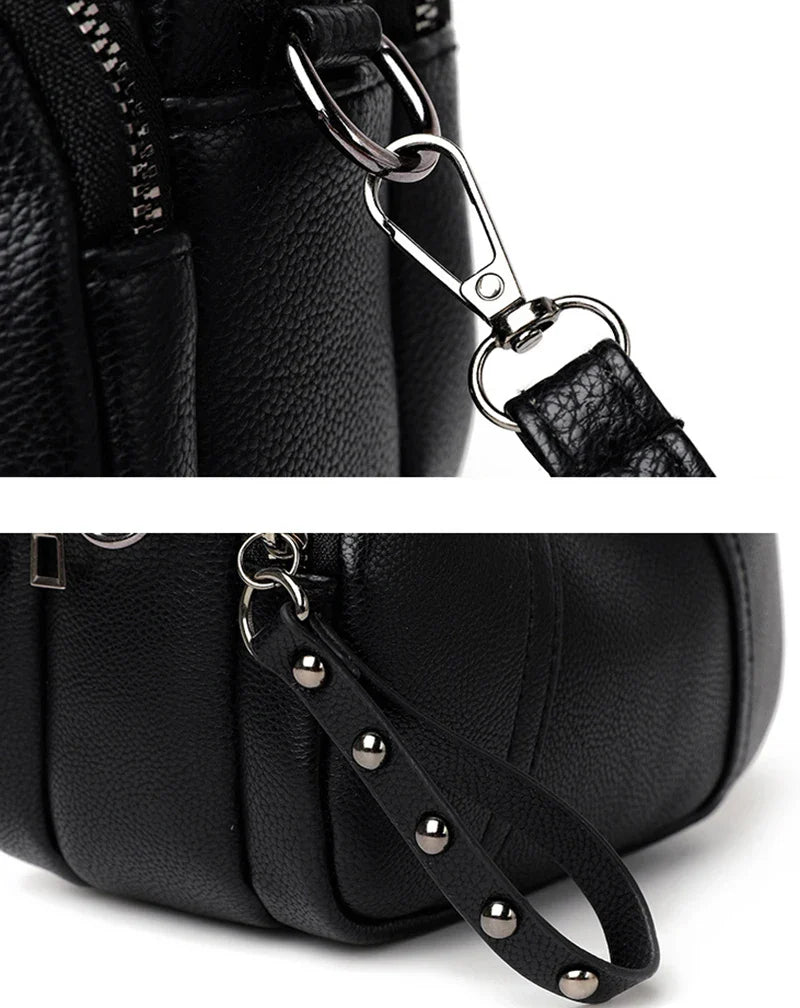 Sac bandoulière décontracté en cuir PU pour femme | Sac à main en coquillage (Petit sac messager à bandoulière de luxe pour femme)
