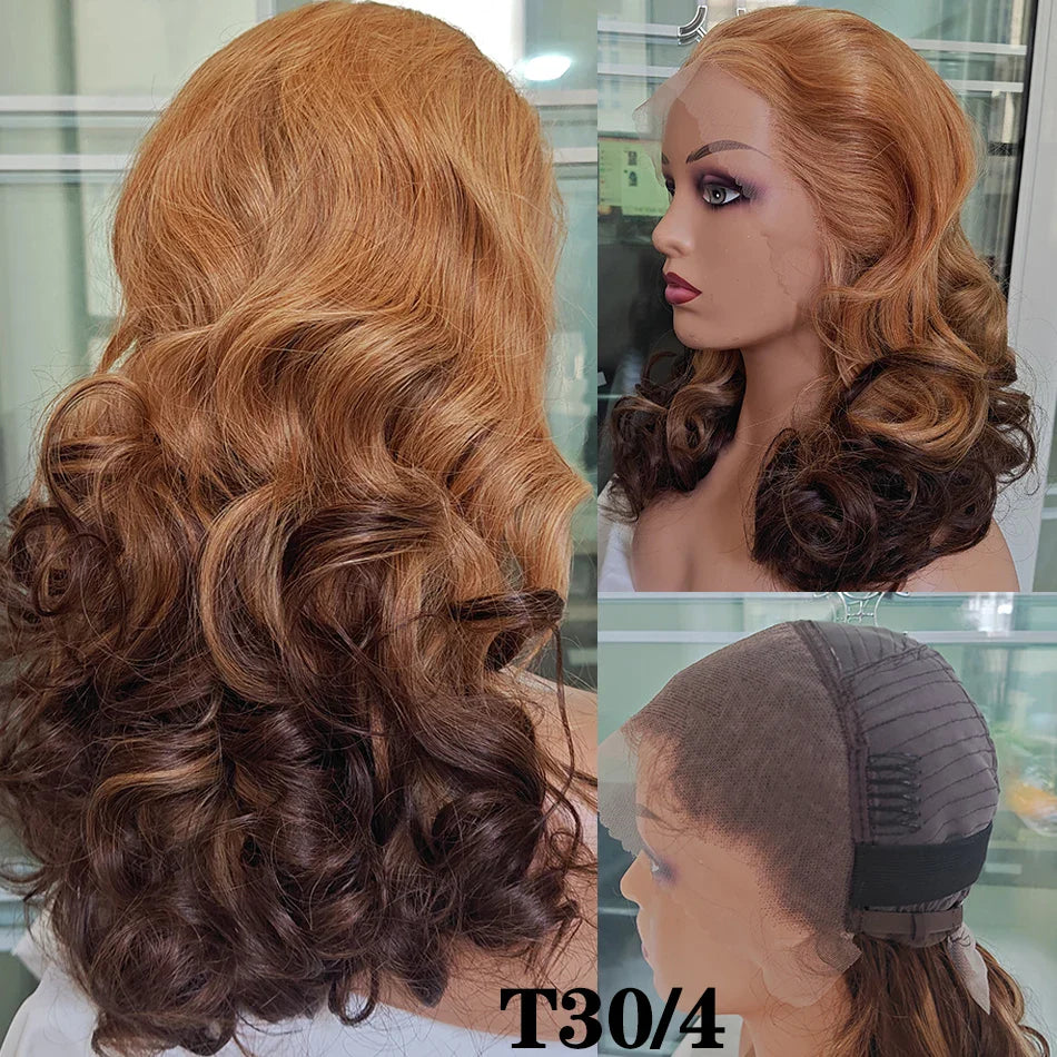 100 % Cheveux Humains | Mèches | Ombré | Double Tissé | Brésilien | Remy | Ondulations Serrées | Full Fumi | Tissage Ondulé | Perruques en Dentelle Cheveux Ondulés