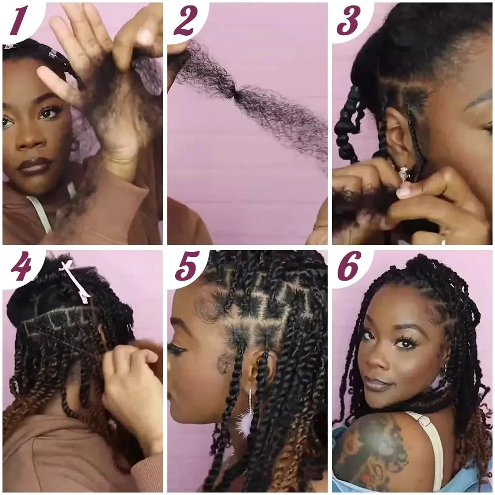 Cheveux brésiliens Remy afro crépus en vrac | 50g/paquet | Extensions de dreadlocks et tresses | Aspect naturel