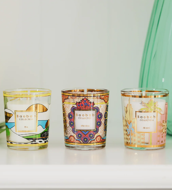 Baobab Collection Trio Travel Candles RIO - MEXICO - MIAMI