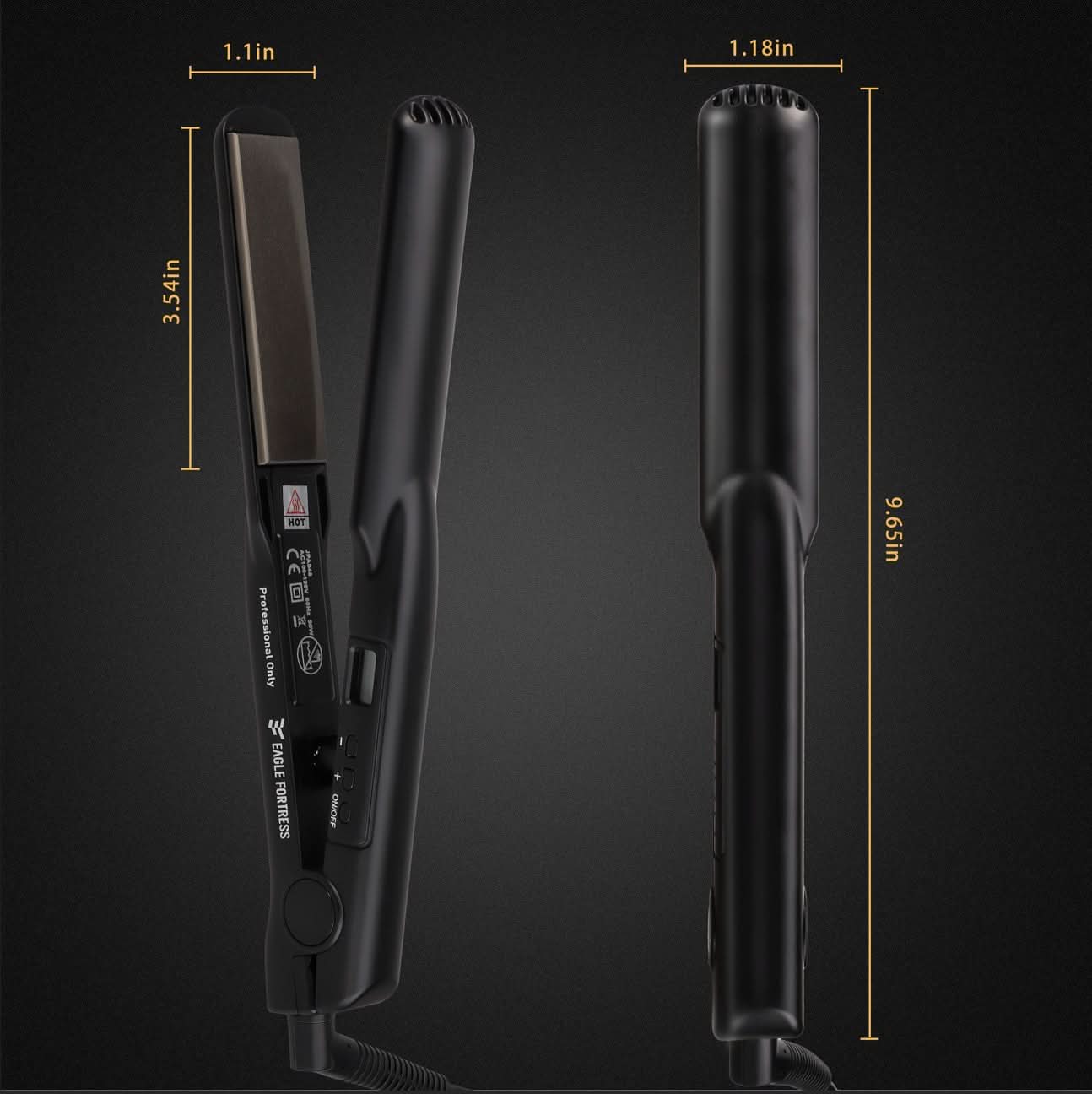 Eagle Fortress Advanced technology Ceramic 048-JPA Hair Straightener (Black)