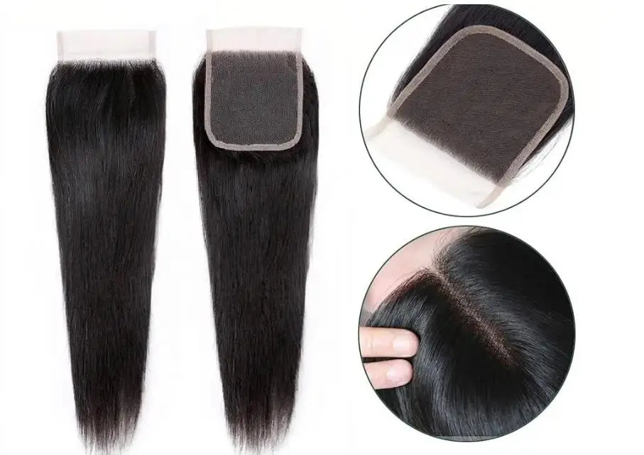 Frontale en dentelle transparente 13x4 lisse et ondulée pré-épilée | Cheveux humains Remy