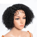 Perruque courte bob Ombre Honey 4/27 Afro Kinky Curly | Perruque en dentelle de cheveux humains avec baby hair