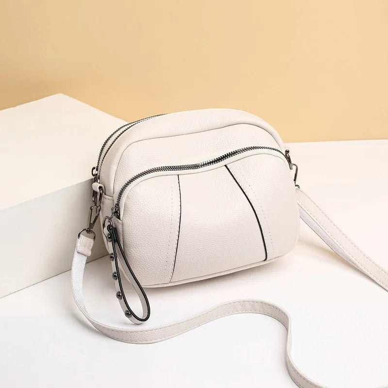 Sac bandoulière décontracté en cuir PU pour femme | Sac à main en coquillage (Petit sac messager à bandoulière de luxe pour femme)