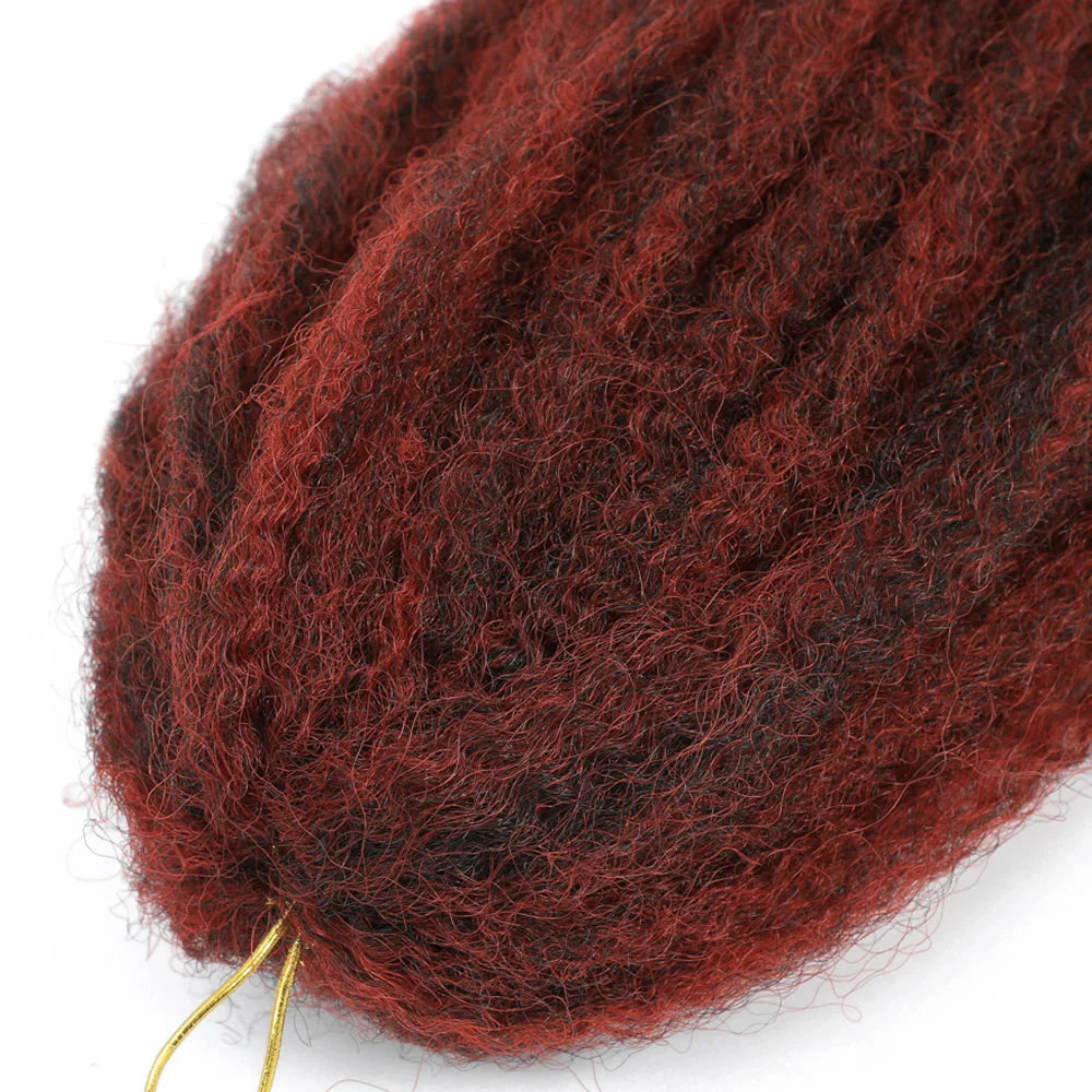 Cheveux à tresser Marley Twist 18" | Tresses au crochet | Extensions de cheveux crépus Afro Twist | Couleurs Ombré | 30 mèches/paquet