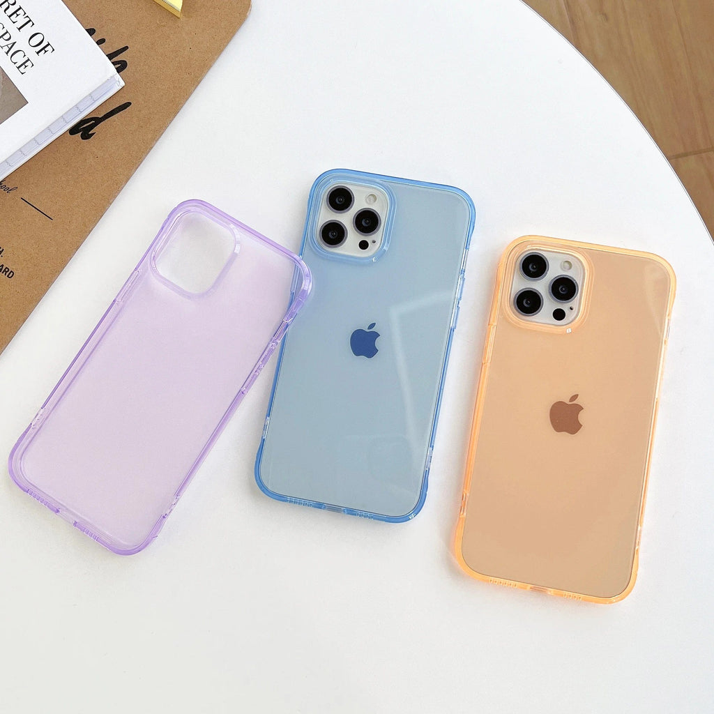 Coque iPhone Couleur Bonbon Transparente
