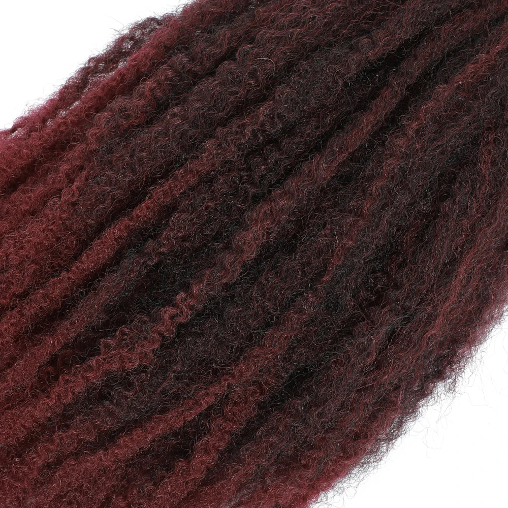 Cheveux à tresser Marley Twist 18" | Tresses au crochet | Extensions de cheveux crépus Afro Twist | Couleurs Ombré | 30 mèches/paquet