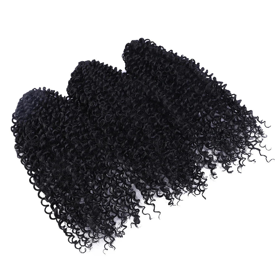 Cheveux au crochet bouclés afro crépus magiques de 18 po | Tresses torsadées Ombre Passion | 60 mèches/paquet | Résistant à la chaleur