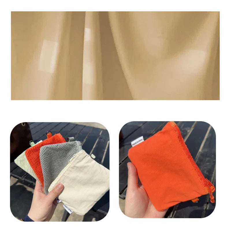 Trousses de maquillage de voyage | Nouvelle pochette à monnaie en maille et mini sac portable simple (sac carré polyvalent, porte-cartes à double fermeture éclair)