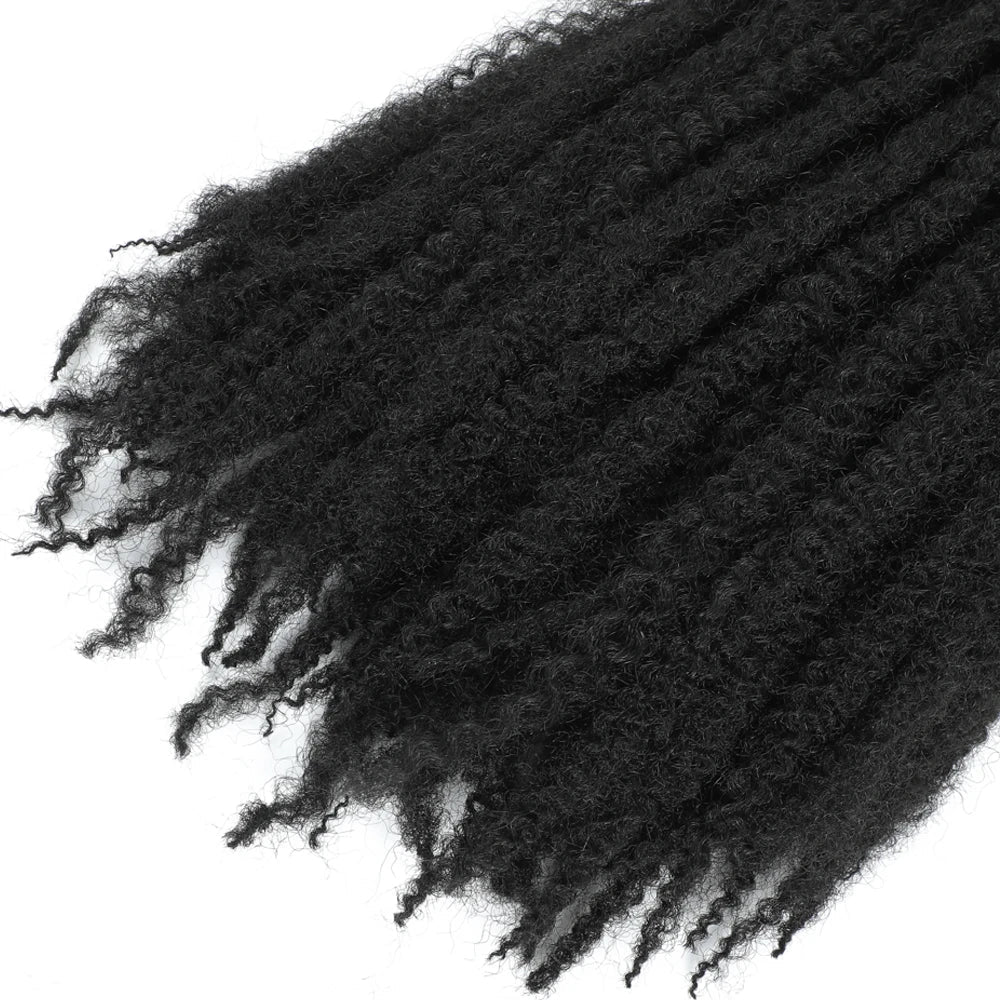 Cheveux à tresser Marley Twist 18" | Tresses au crochet | Extensions de cheveux crépus Afro Twist | Couleurs Ombré | 30 mèches/paquet