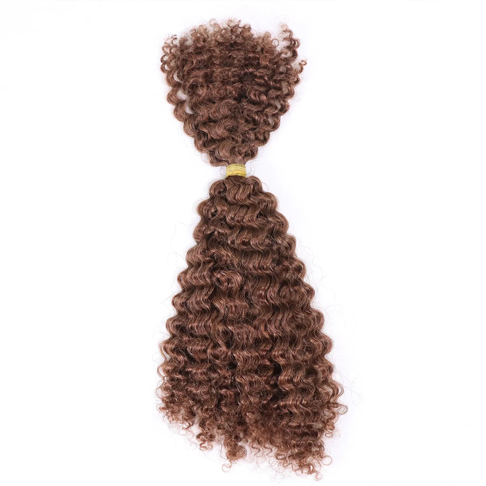 Extensions de Cheveux Humains Frisés Kinky Ombré Blond Miel | 50g Cheveux Péruviens en Vrac au Crochet (Sans Tissage, Double Drawn)