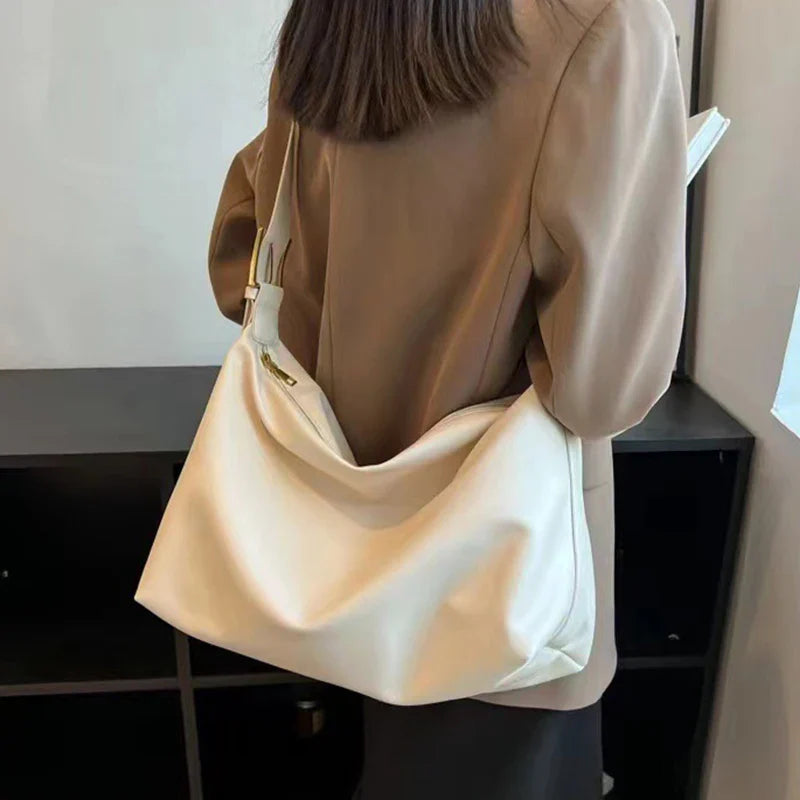 Sac à bandoulière vintage grande capacité | Sacoche souple en cuir à porter en bandoulière ou à l'épaule (Sac à main décontracté portable - Bolsa)