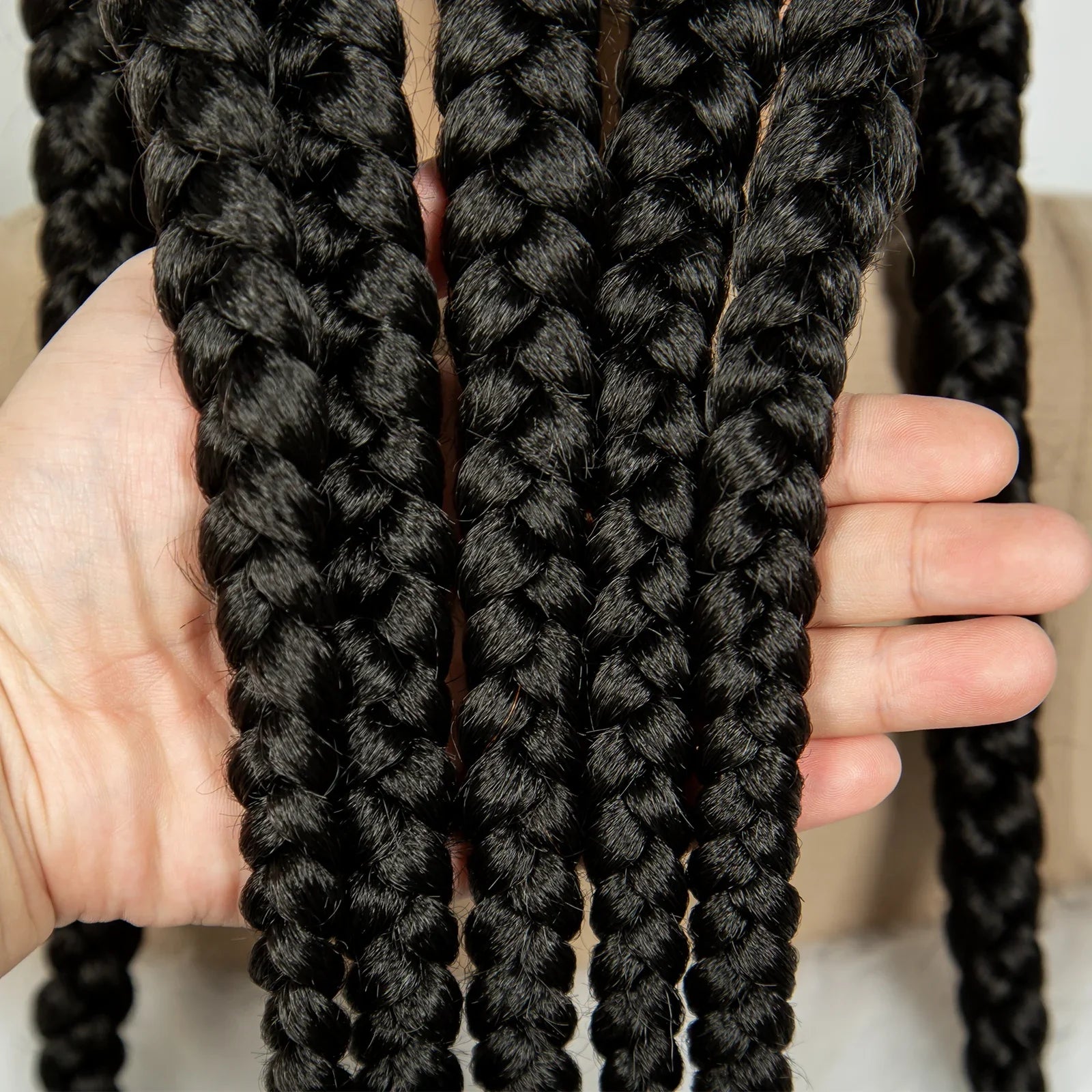 Perruque en dentelle complète tressée sans nœuds | Tresses africaines | Cheveux de bébé | Perruque tressée synthétique