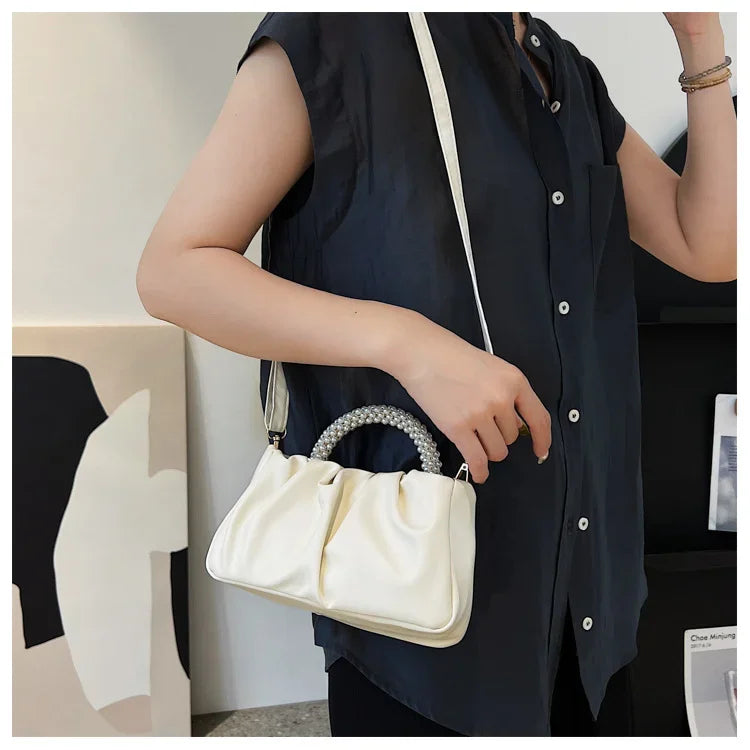 Sac Nuage pour Femme | Nouveau Sac Bandoulière & Sac à Bandoulière en Cuir PU Souple et Uni (Simple & Élégant)